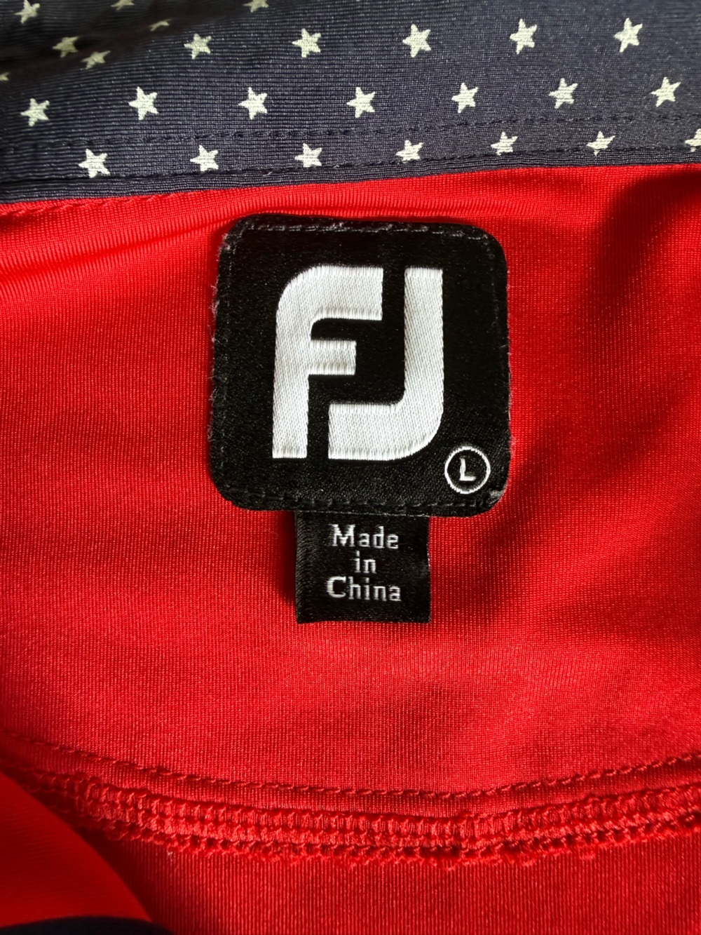 FootJoy Men's Red Polo Shirt with Embroidered Crest - Picture 3 of 6